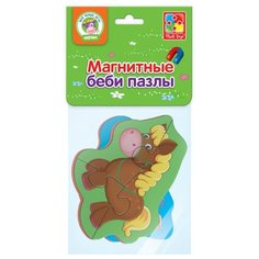 Мягкие магнитные пазлы для малышей "Лошадка и поросенок" Vladi Toys