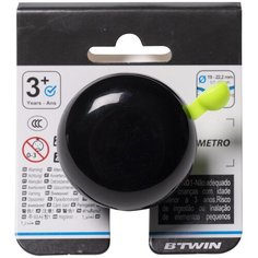 Детский велосипедный звонок черный BTWIN X Декатлон Decathlon