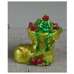 Свеча "Золотой сапожок с подарками", 8х5,5х8 см Феникс Present