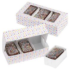 Коробка подарочная "Разноцветные точки", 3 штуки Wilton