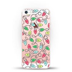 Силиконовый чехол новогодний "Гирлянда" на Apple iPhone 5/5s/SE Andy & Paul