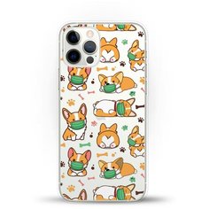 Силиконовый чехол Корги в масках на Apple iPhone 12 Pro Andy & Paul