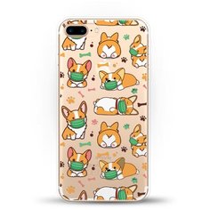 Силиконовый чехол Корги в масках на Apple iPhone 7 Plus Andy & Paul