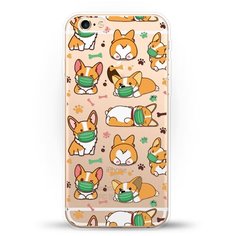 Силиконовый чехол Корги в масках на Apple iPhone 6/iPhone 6S Andy & Paul