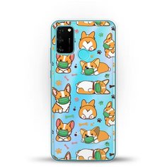 Силиконовый чехол Корги в масках на Honor 9A Andy & Paul