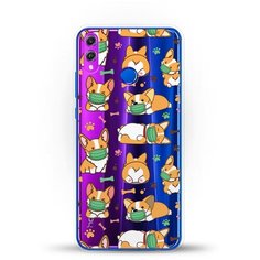 Силиконовый чехол Корги в масках на Honor 8X Andy & Paul