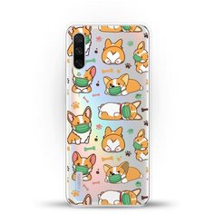 Силиконовый чехол Корги в масках на Xiaomi Mi A3 Andy & Paul