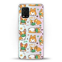 Силиконовый чехол Корги в масках на Xiaomi Mi 10 Lite Andy & Paul