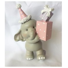 Фигурка декоративная "Слоник с розовым подарком", 8,5x5,5x12 см Феникс Present