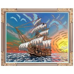 Набор для вышивания бисером "На черном море", 24.6x19.6 см Светлица