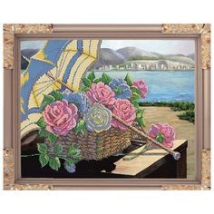 Набор для вышивания бисером "Летний пейзаж", 48x38.6 см Светлица