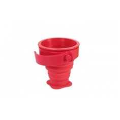 Стаканчик складной силиконовый, 180 мл, цвет: красный Bradex