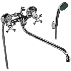WISENT 2365 смеситель для ванной с изливом 30 см. и душем