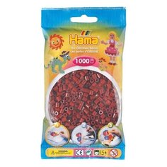 Бусинки для термомозаики, 1000 штук (цвет: бордовый) Hama