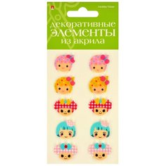 Декоративные элементы "Девочка", набор №23 Альт