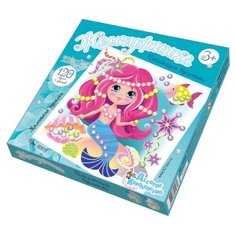 Набор для творчества "Аппликация бусинами. Маленькая русалка" Десятое королевство