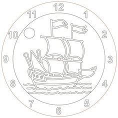Набор для творчества "Кораблик", с часами Ассоциация Развитие