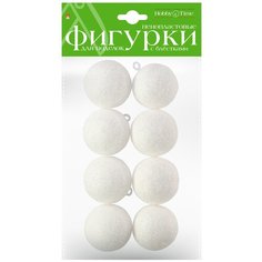 Пенопластовые фигурки для поделок "Шары", с глиттером (8 штук) Альт