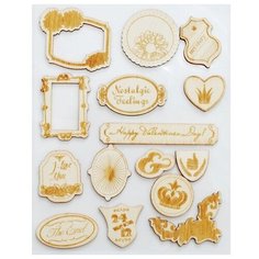 Деревянные чипборды "Рамки" Белоснежка