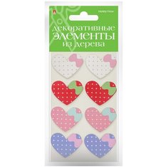 Декор из дерева "Сердечки 2" Альт