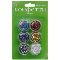 Мини-конфетти для декора "Звездочки", 3 мм, 6 цветов Альт