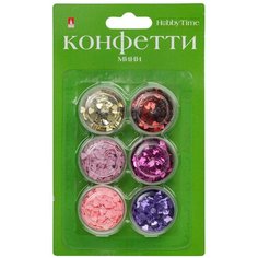 Мини-конфетти для декора "Сердечки", 4 мм, 6 цветов Альт