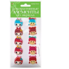 Декоративные элементы из акрила "Девочка", набор №4 Альт