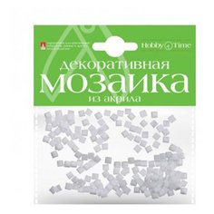 Мозаика декоративная из акрила, цвет: белый, 200 штук Альт