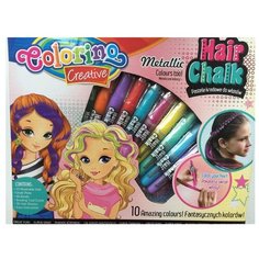 Грим для волос, 10 цветов + аксессуары Colorino