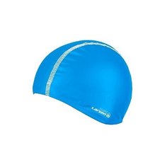 Шапочка плавательная Larsen "3059", эластан, голубой-белый (универсальная)
