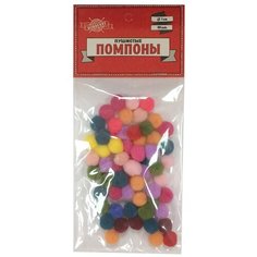 Помпоны пушистые, 1 см, 60 штук Проф Пресс