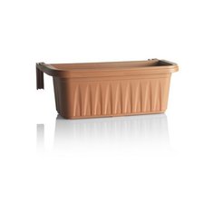 Балконный ящик с крючками Bama "Рондине", 60 см (терракот)