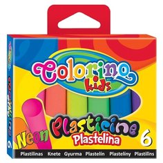 Пластилин, 6 неоновых цветов Colorino