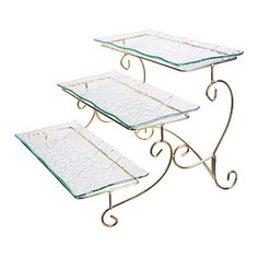 Блюдо 3-х ярусное на ножке "Loraine", 36х41 см