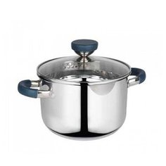 Кастрюля из нержавеющей стали "Lenz", со стеклянной крышкой, 3 литра Hitt