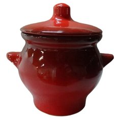 Горшок для жаркого "№6" (красный) Борисовская керамика