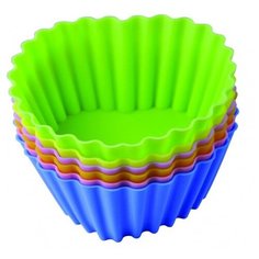 Набор форм для выпечки силиконовых "Тарталетки-сердца", 8x3,5 см (6 штук) Regent Inox