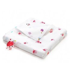 Двухслойное муслиновое одеяло Adam Stork "Малышарики. Нюшенька", 120х120 см