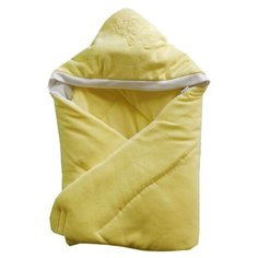Конверт-одеяло Папитто, велюр с вышивкой (цвет: желтый)