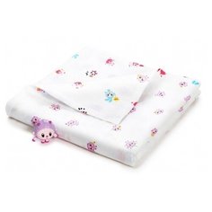 Двухслойное муслиновое одеяло Adam Stork "Малышарики. Барашик", 120х120 см