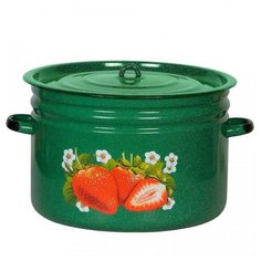 Кастрюля эмалированная "Клубника садовая", 7 л СтальЭмаль