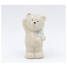 Фигурка декоративная "Мишка с голубой бутылочкой", 4,5x5x8,5 см Феникс Present