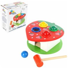 Деревянная игрушка Забивалка Фабрика Фантазий 83450 "Клубника"