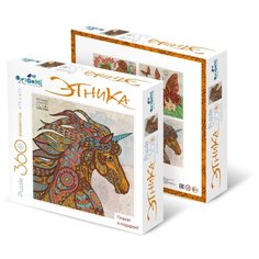 Пазл "Арт-терапия. Единорог" + плакат, 360 элементов, арт. 04135 Origami