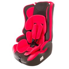 Автокресло группа 1/2/3 (9-36 кг) Мишутка LB 513RF, 18 pink/black dot