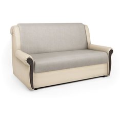 Диван аккордеон Аккорд М 140 экокожа беж и шенилл беж Шарм Дизайн