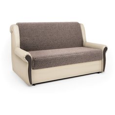 Диван аккордеон Аккорд М 140 Корфу коричневый и экокожа беж Шарм Дизайн