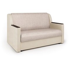 Диван аккордеон Аккорд Д 120 Корфу беж и экокожа беж Шарм Дизайн