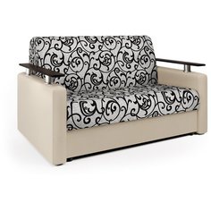 Диван аккордеон Шарм 100 экокожа беж и узоры