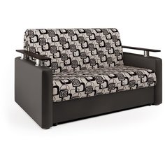 Диван аккордеон Шарм 100 экокожа шоколад и ромб
